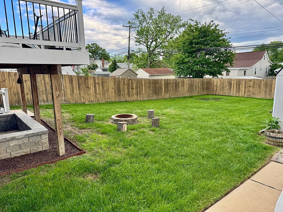 Fire pit & fully fenced in yard for recreation and/or pets. Shed storage available.