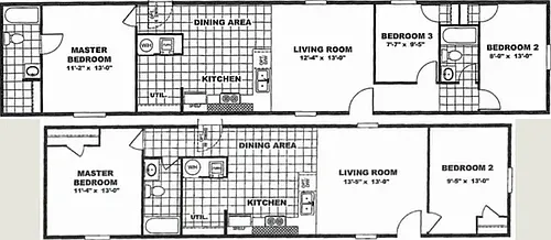 Floor plan 3 Bd 2 Ba