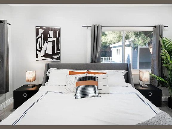 Closer view King bed - bedroom