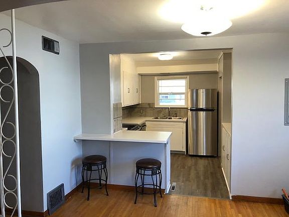 Remodeled kitchen with new stainless steel appliances