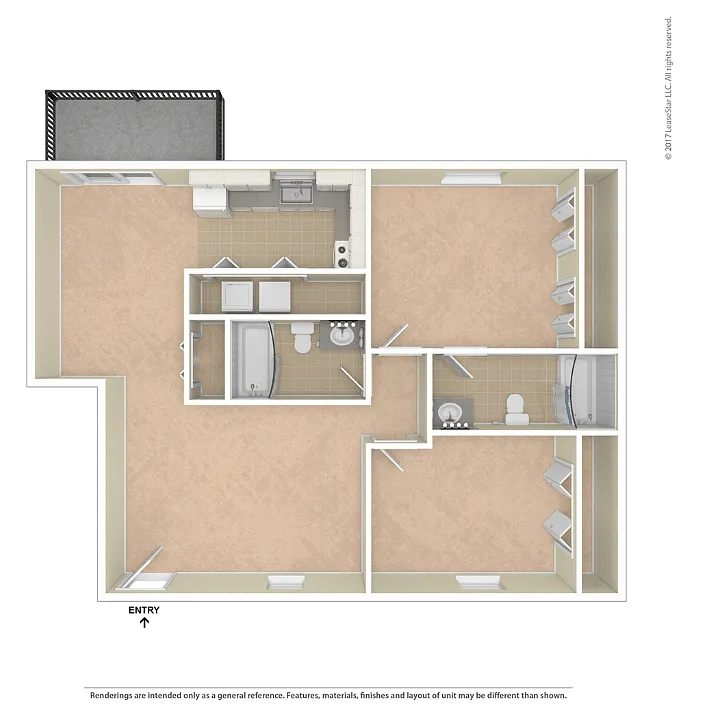 Floor plan Kings Arms Two Bedroom Lower