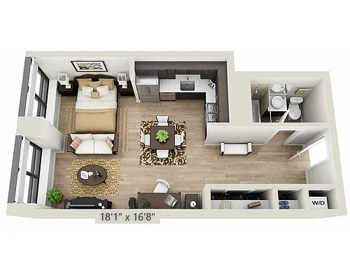 Floor plan Studio E1V