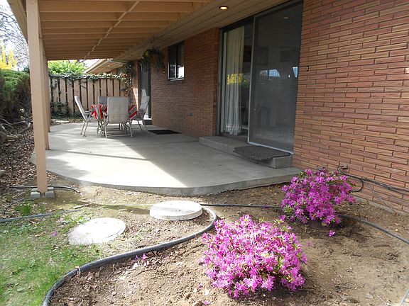 Private covered back patio