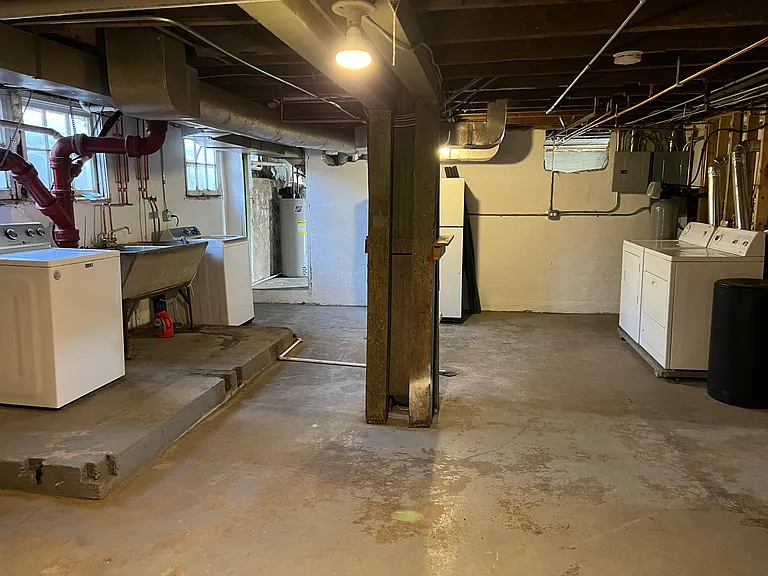 Clean, High and Dry Basement. Storage.