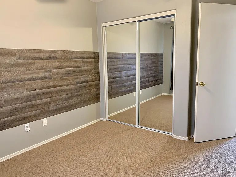 Bedroom 2 with Mirrored Closet