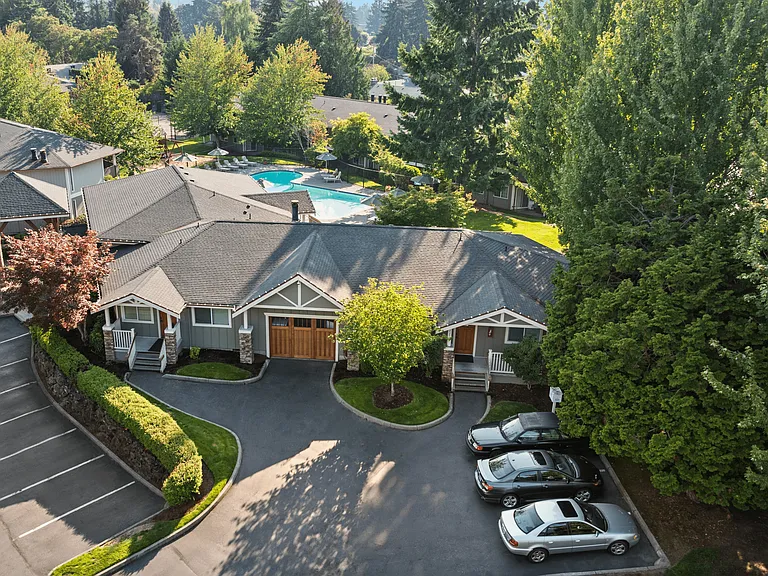 Beautifully landscaped community with pool access