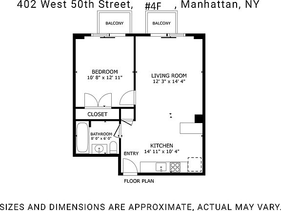 2nd image of 402 W 50th St #4F