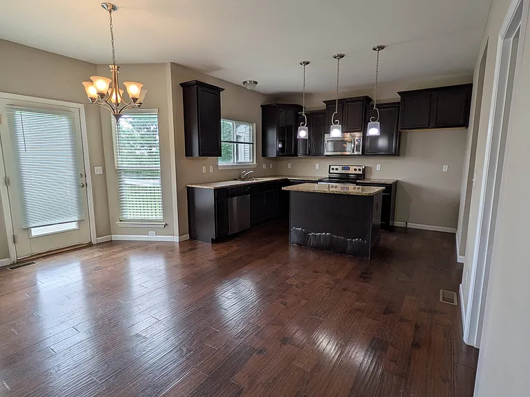 kitchen and breakfast area