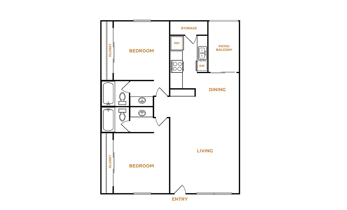 Floor plan B2 Renovated