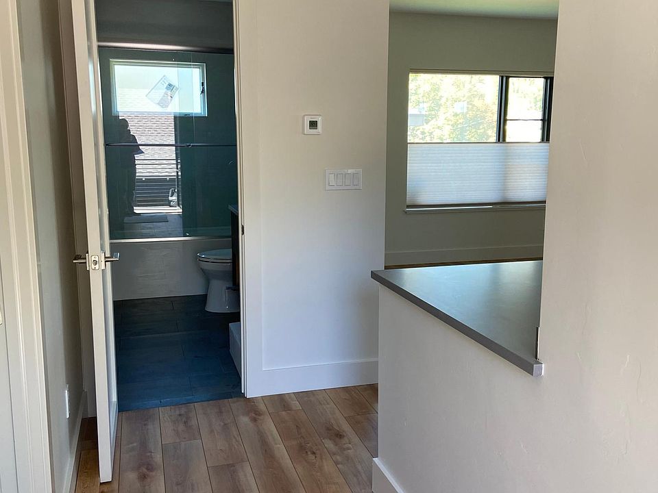 Entry hall and bathroom