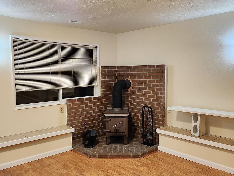 Wood stove for winter warmth.