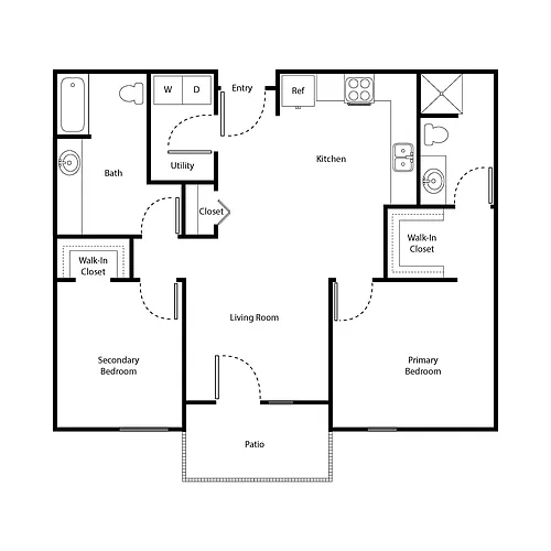 Floor plan Two Bedroom