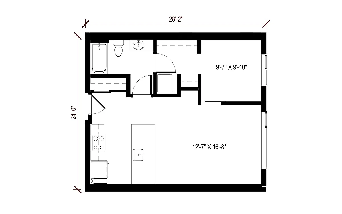 Floor plan 1 Bedroom - A9