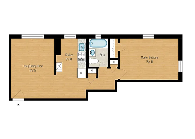 Floor plan 1 Bedroom