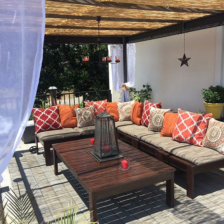 Cozy seating on deck