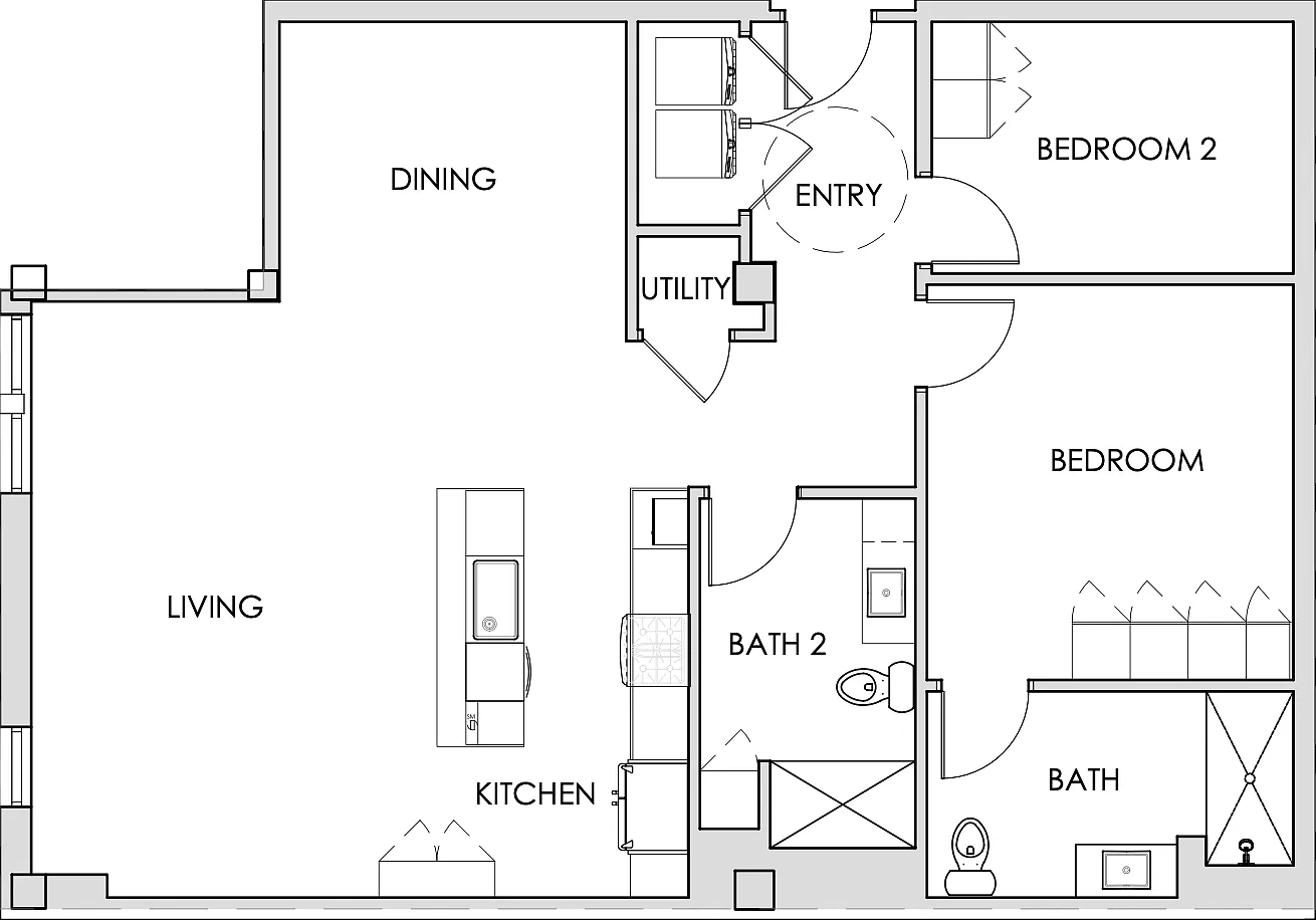 2 bed, 1330 sqft, $1,900 — Photo 1