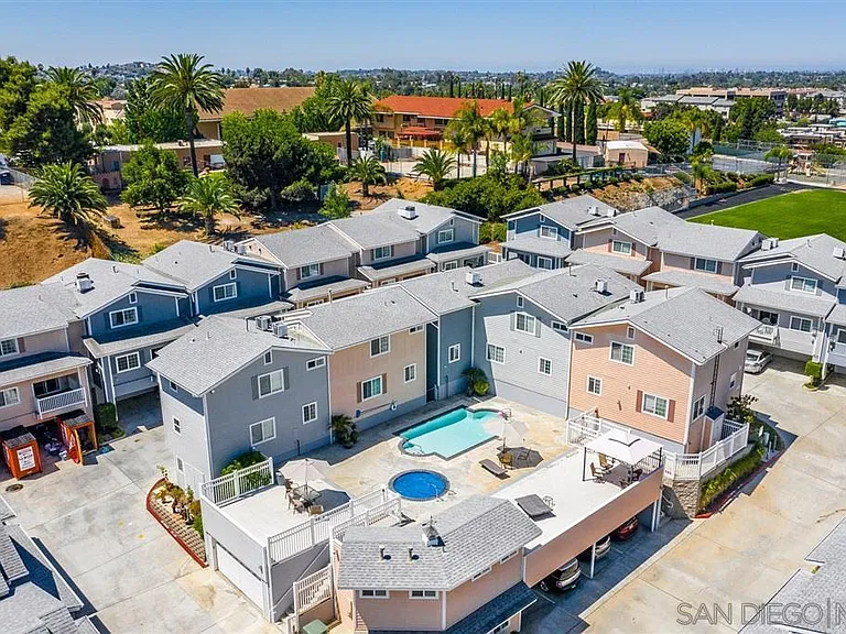 Aerial view of the 30 unit complex