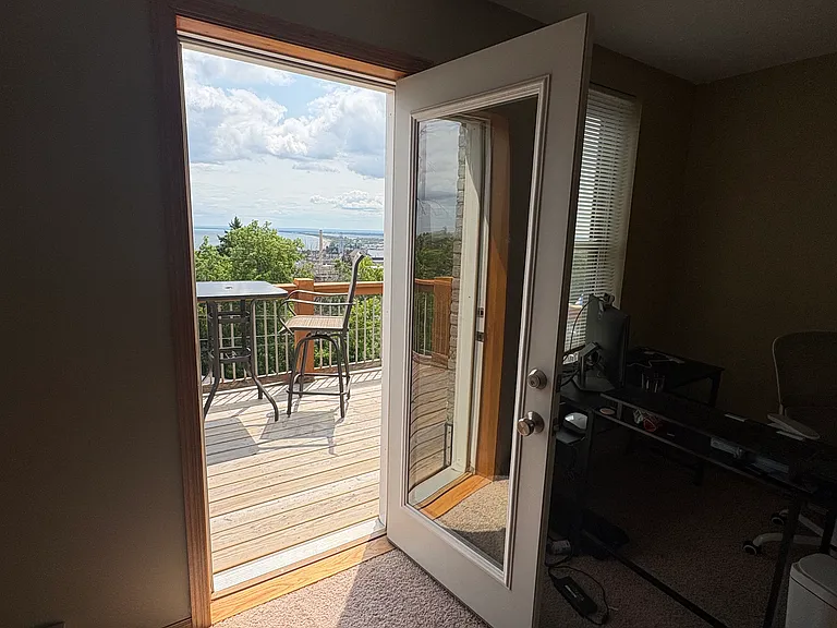 Deck off of master bedroom.