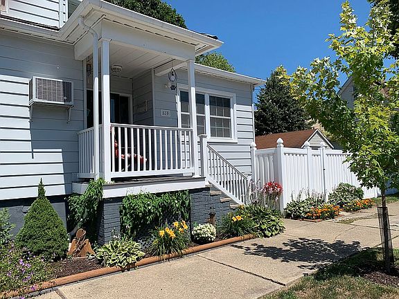Porch and landscaping