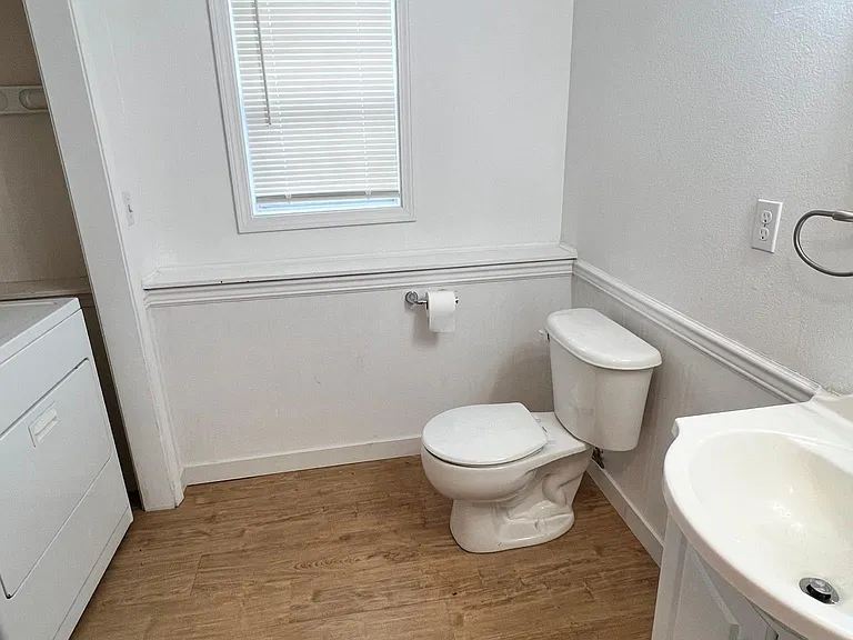 1/2 bath with washer and dryer (tenant can buy)