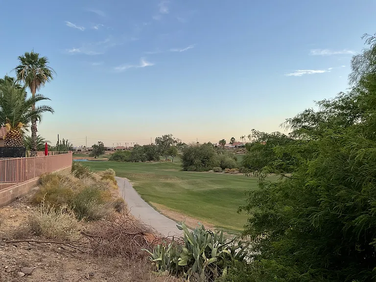 Golf course view from back yard