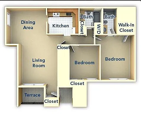 Floor plan Two Bedroom