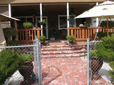 Attractive entry to front deck
