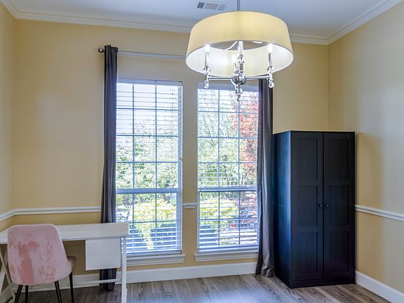 Formal dining room with a view