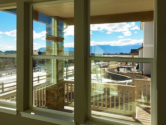 Window looking out to deck