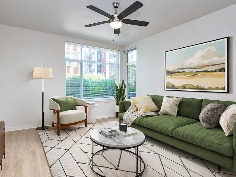 Living Room with Hard Surface Flooring