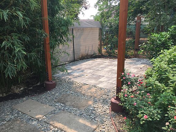 Private gated patio area