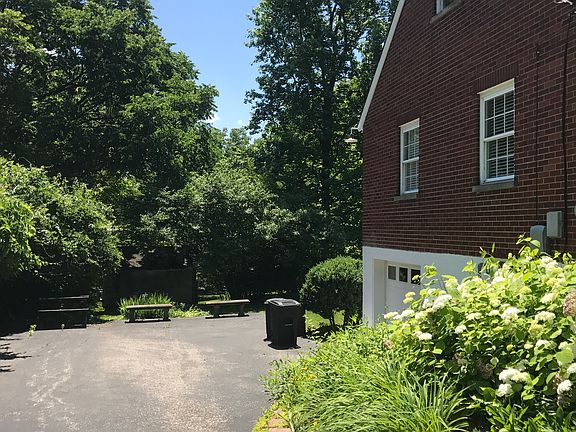 Driveway down to garage