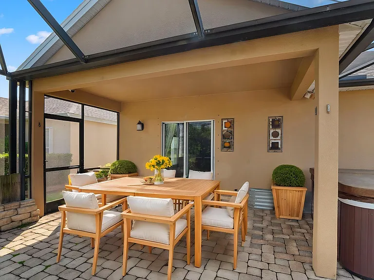 Covered Porch - Virtually Staged to show the room's potential