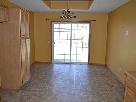 Walk out to the yard from the eating area