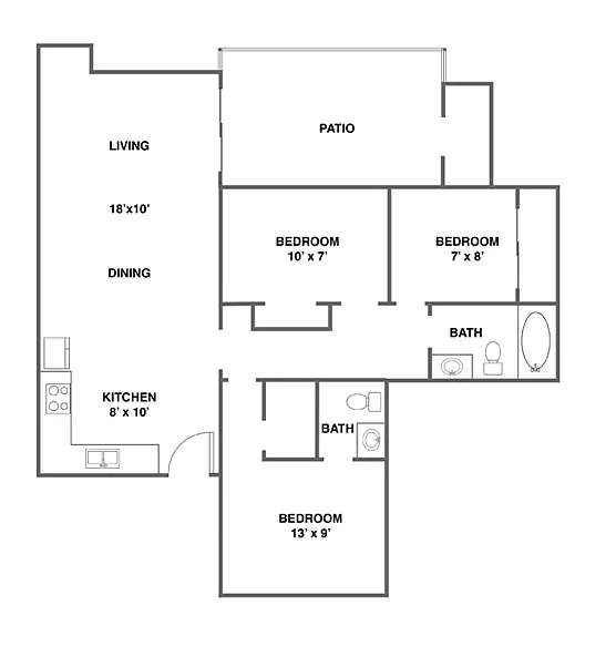 Floor plan 3 bedroom