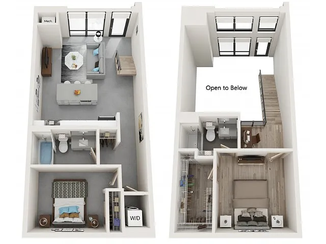 Floor plan Y - Walk Up Loft