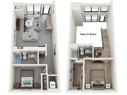 Floor plan Y - Walk Up Loft