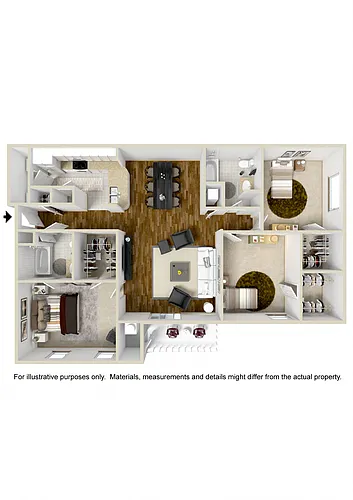 Floor plan Three Bedroom