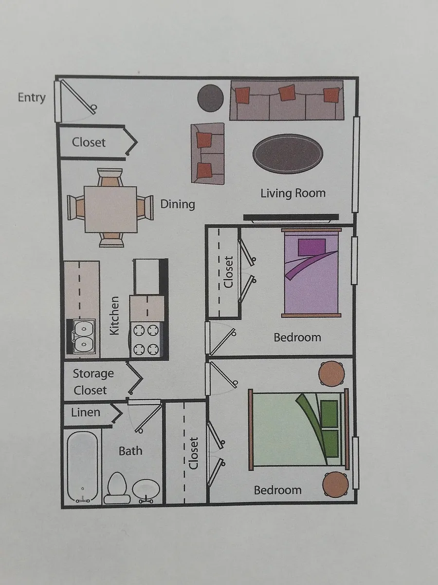Floor plan 2 Bedroom
