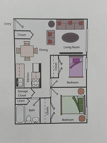 Floor plan 2 Bedroom