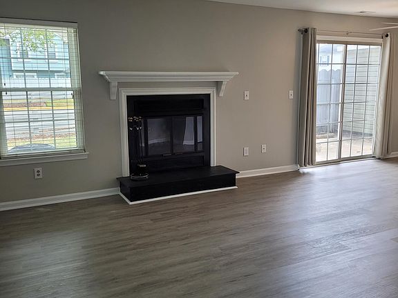 Wood burning fireplace