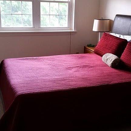 Bed room with new energy efficient windows
