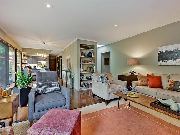 Hallway with 2 skylights