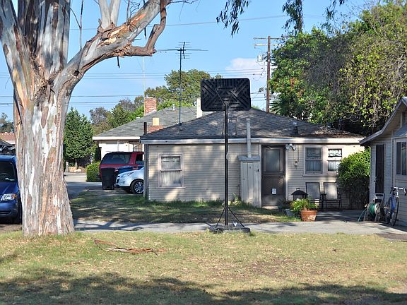 View from rear yard looking toward middle unit