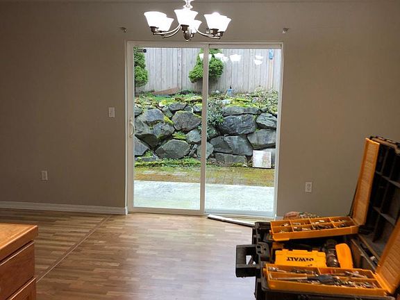 Exit to patio from the kitchen. The tool box is not included :)
