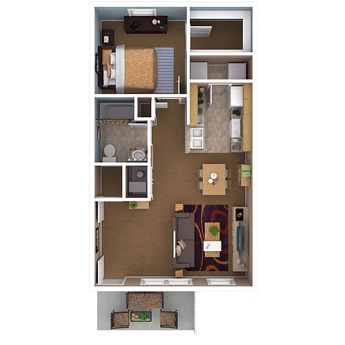 Floor plan One Bedroom