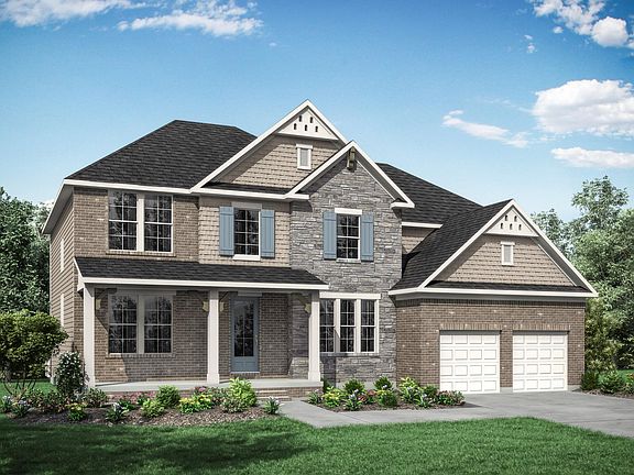 brick, stone, shakes with front porch