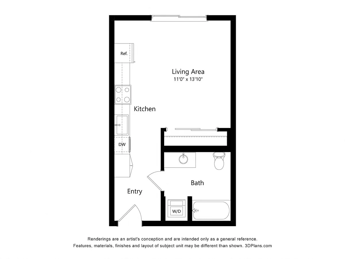 Floor plan Studio E