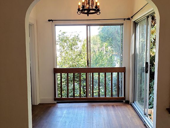 close up of the dining and windows overlooking the garden
