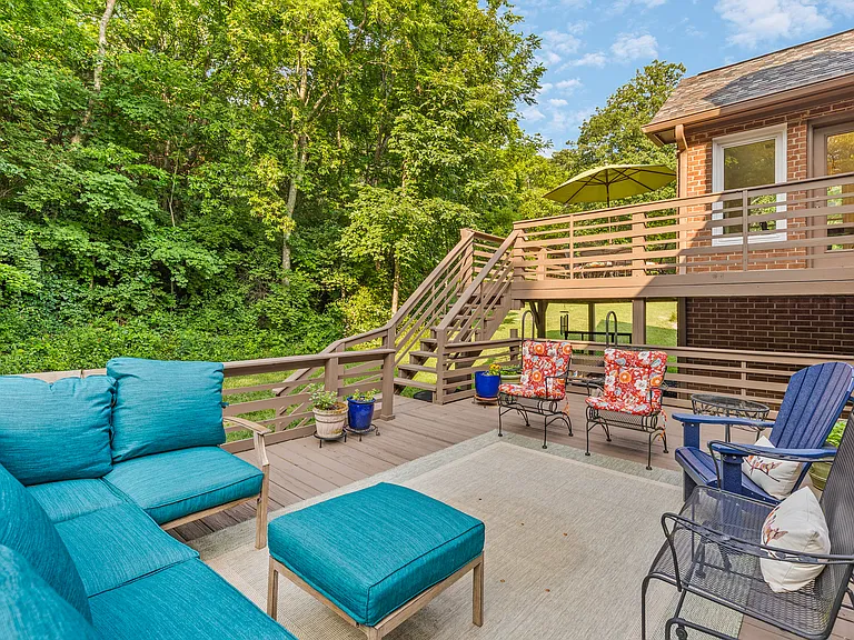 Spacious lower patio with plenty of outdoor seating and space for your herb garden.